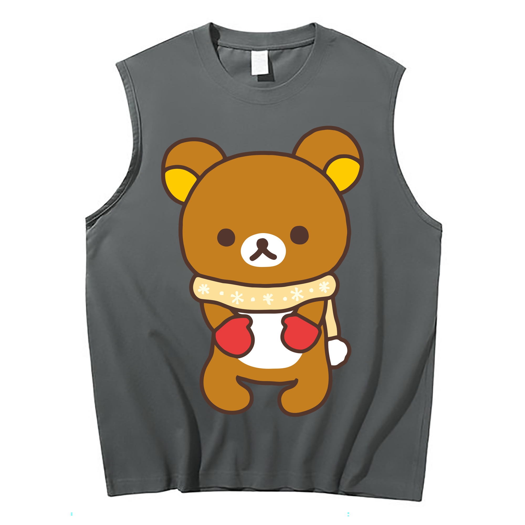 （画像用） リラックマ リラックマ キイロイトリ Rilakkuma Korilakkuma Kiiroitori コットン100％タンクトップ（フロントプリント）